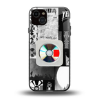 yeezus back phone cover | glass case for iphone 15 plus