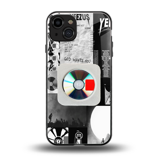 yeezus back phone cover | glass case for iphone 15
