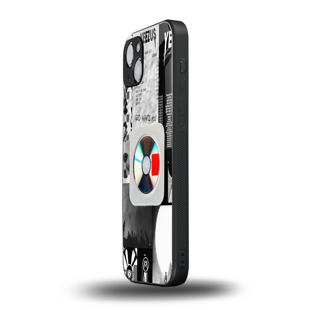 yeezus back phone cover | glass case for iphone 15