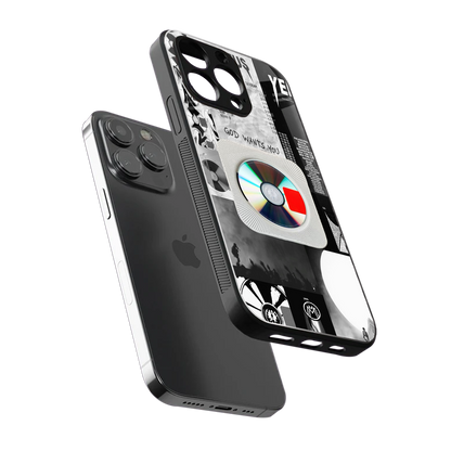 yeezus back phone cover | glass case for iphone 16 pro max