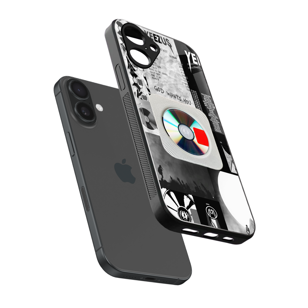 yeezus back phone cover | glass case for iphone 16