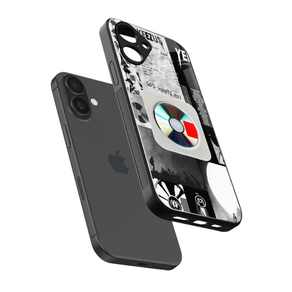 yeezus back phone cover | glass case for iphone 16