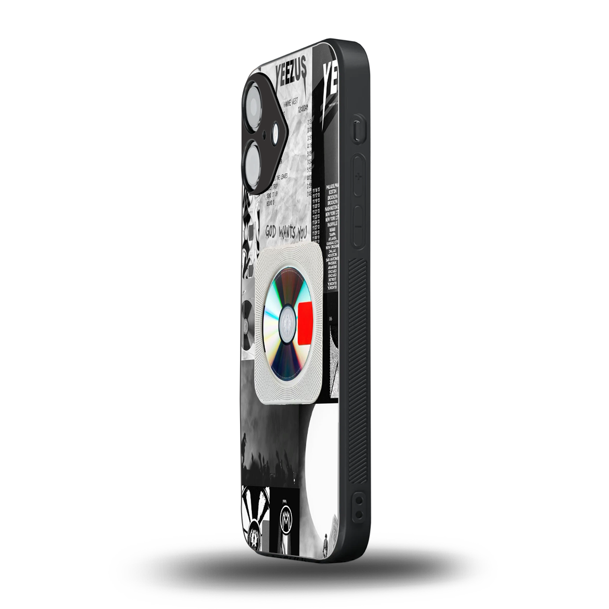 yeezus back phone cover | glass case for iphone 16
