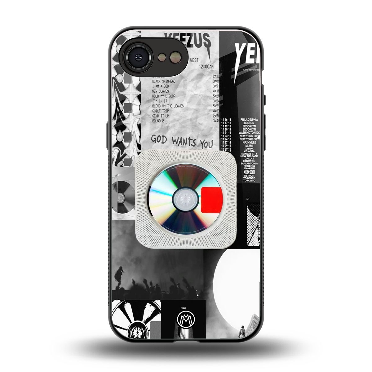 yeezus back phone cover | glass case for iphone 16e