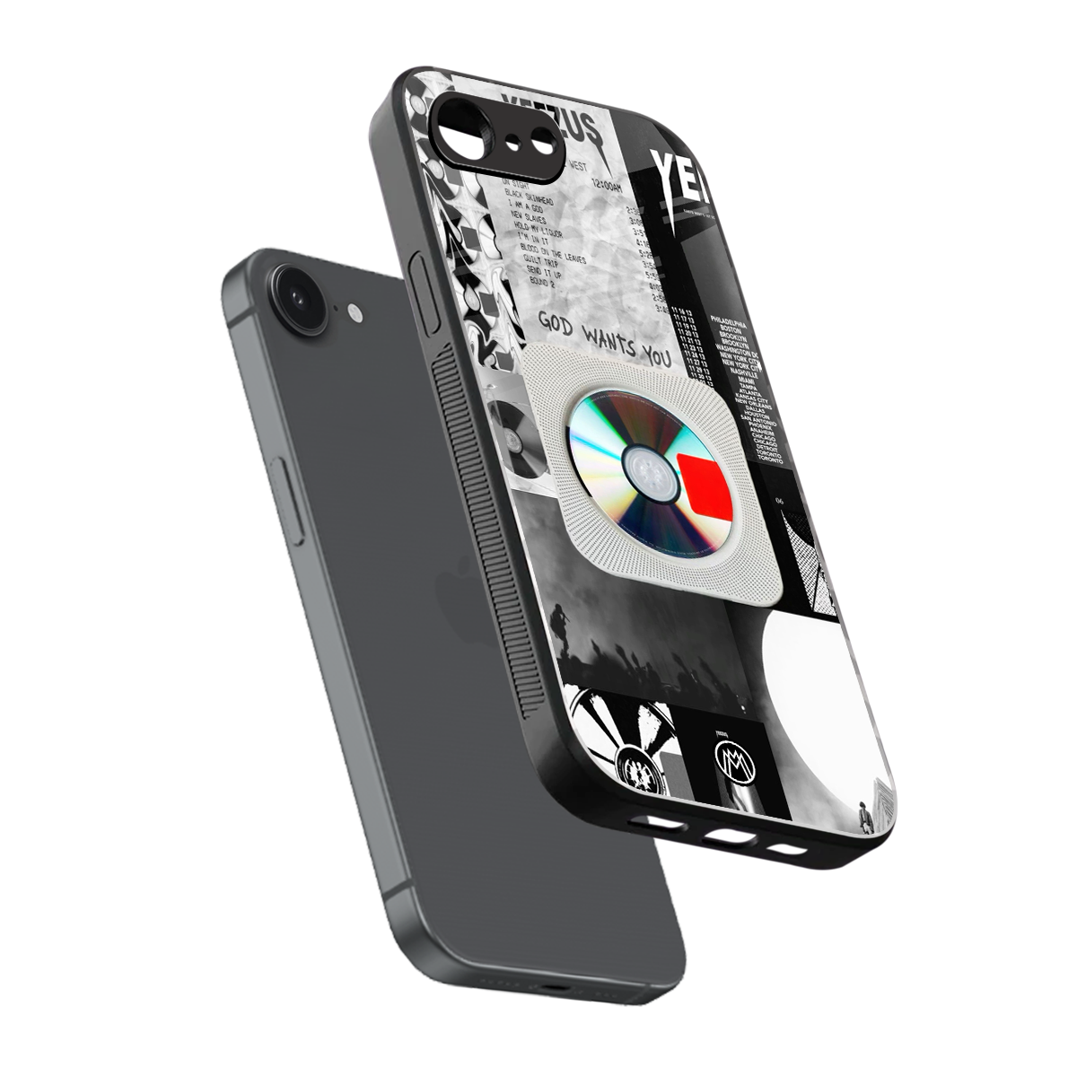 yeezus back phone cover | glass case for iphone 16e
