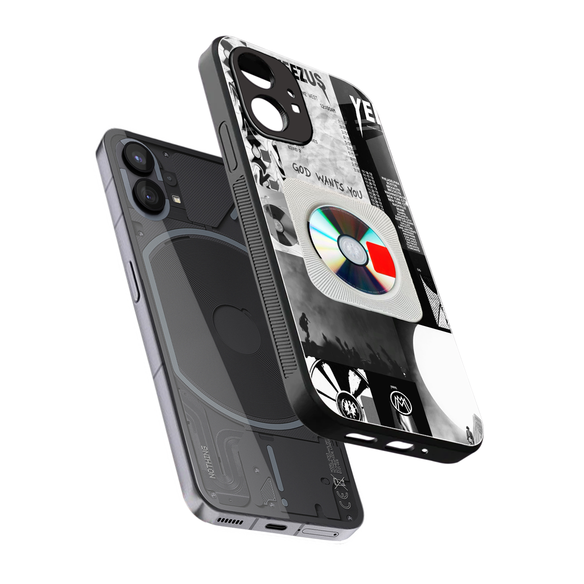 yeezus back phone cover | glass case for nothing phone 1