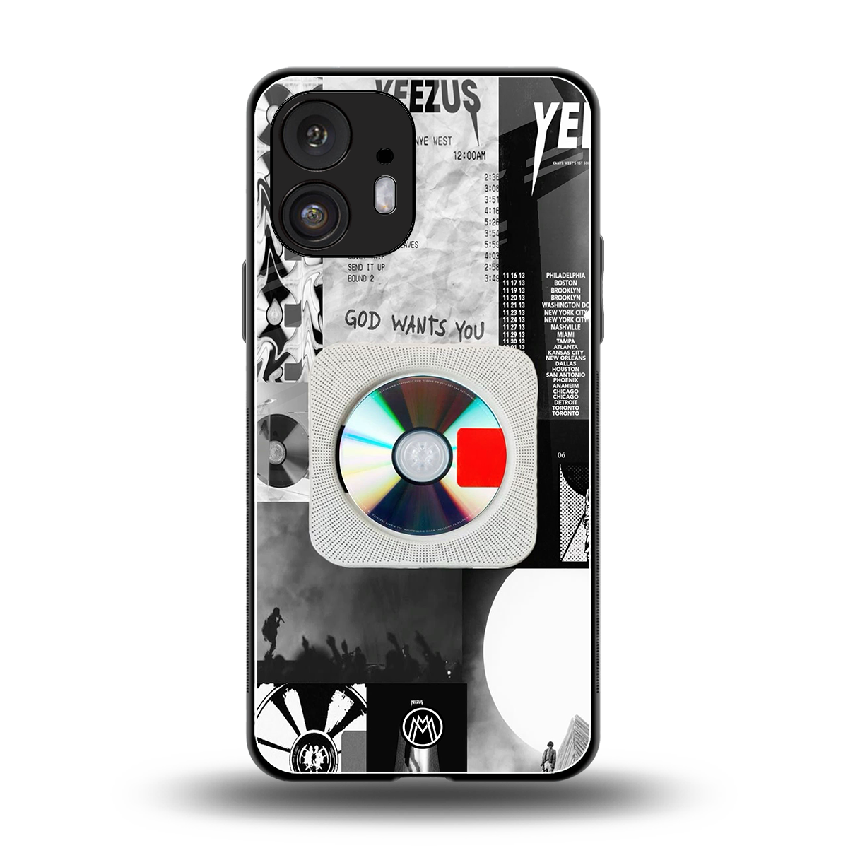 yeezus back phone cover | glass case for nothing phone 2