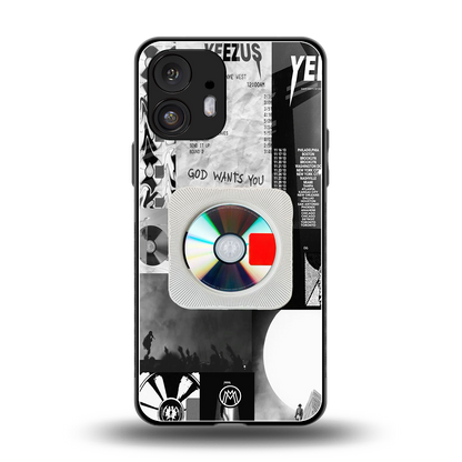 yeezus back phone cover | glass case for nothing phone 2