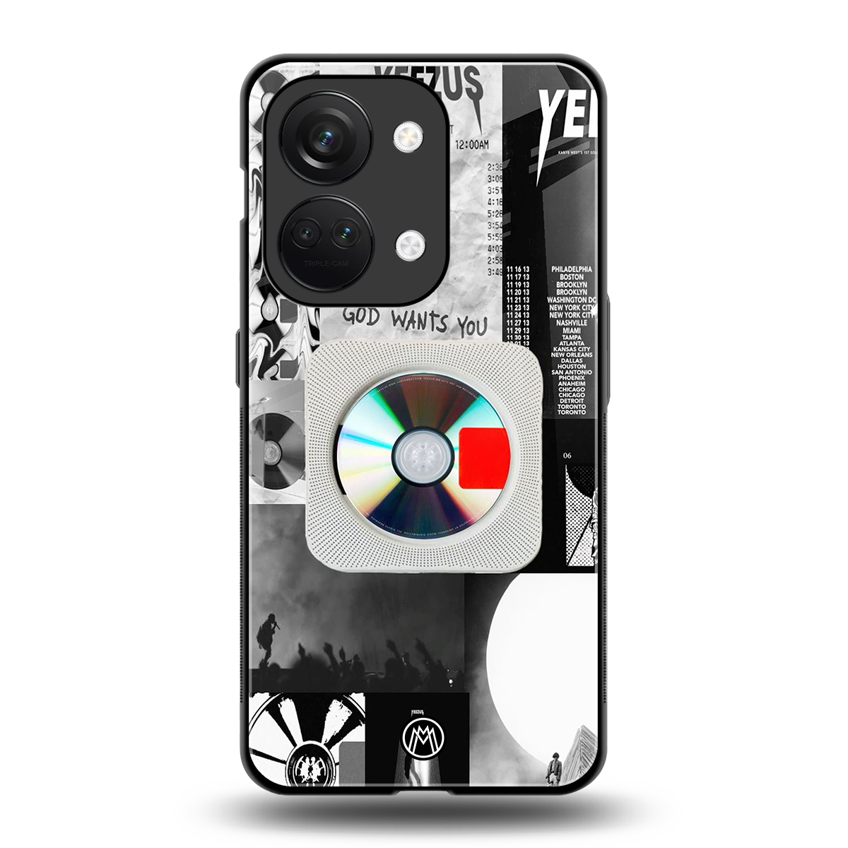 yeezus back phone cover | glass case for oneplus nord 3