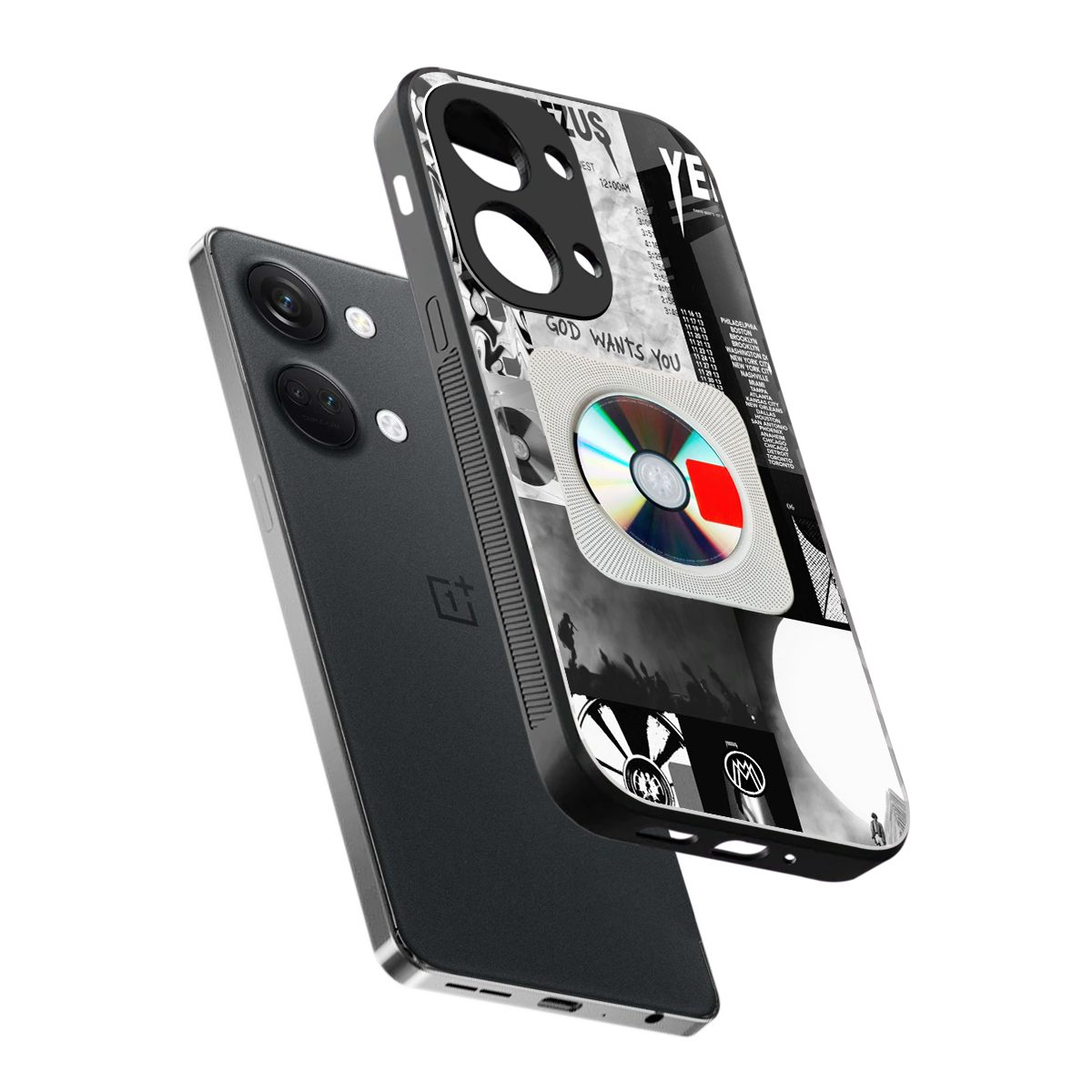 yeezus back phone cover | glass case for oneplus nord 3