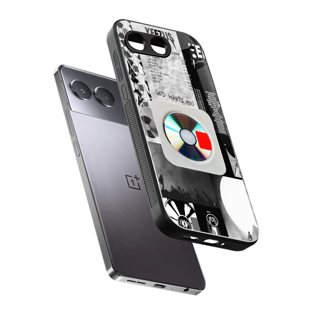 yeezus back phone cover | glass case for oneplus nord 4