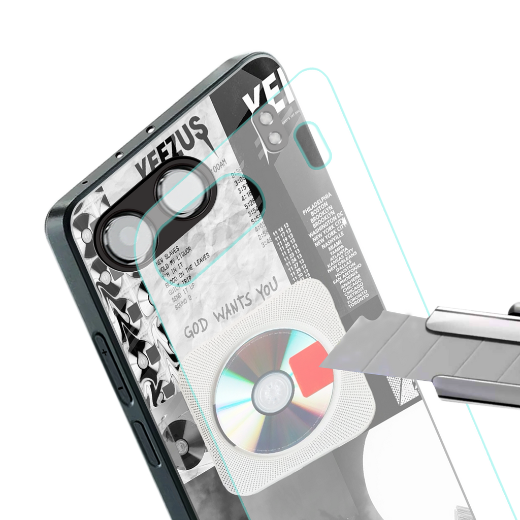 yeezus back phone cover | glass case for oneplus nord 4