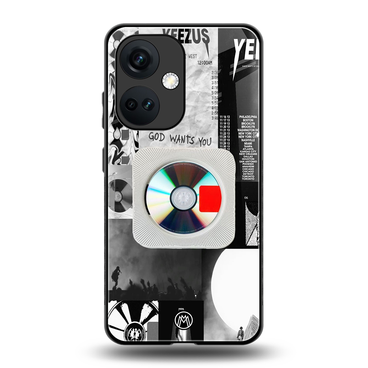 yeezus back phone cover | glass case for oneplus nord ce 3