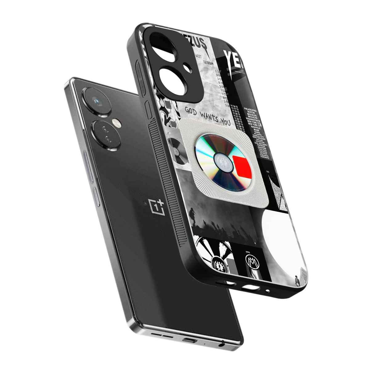 yeezus back phone cover | glass case for oneplus nord ce 3