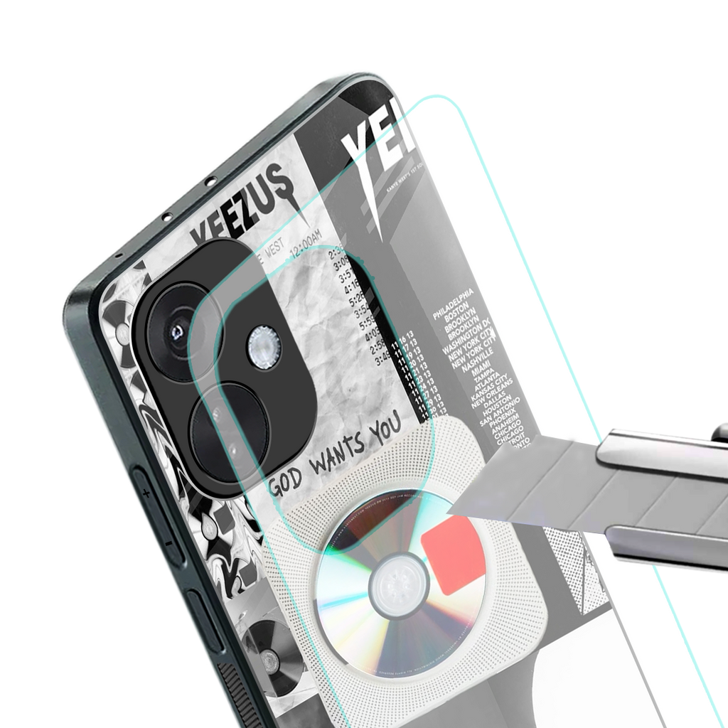yeezus back phone cover | glass case for oneplus nord ce 3