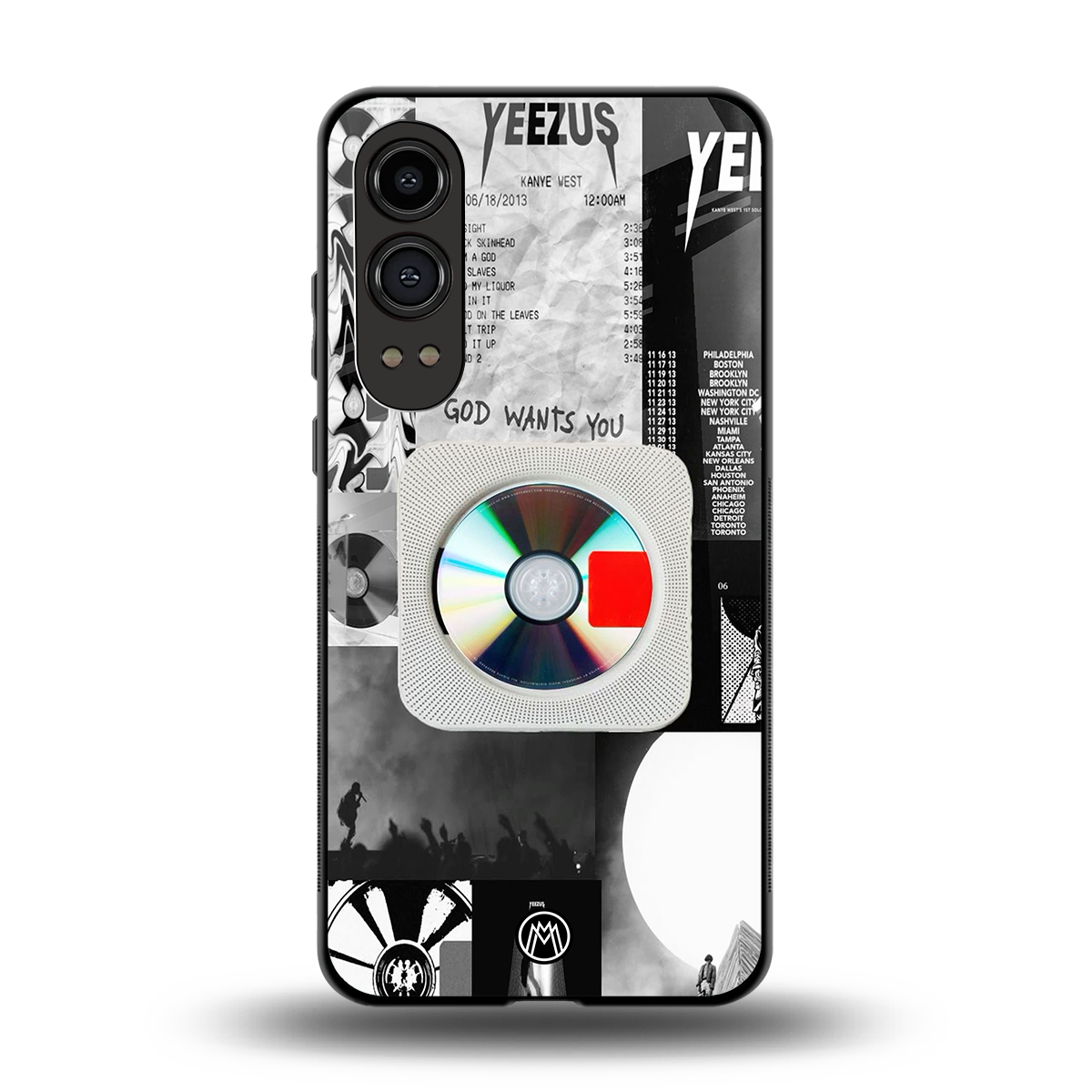 yeezus back phone cover | glass case for oneplus nord ce 4 lite