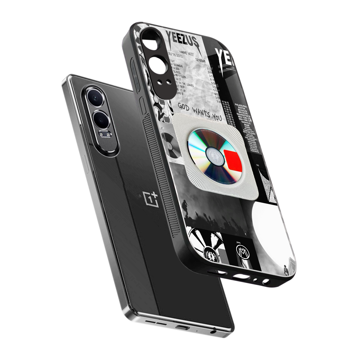 yeezus back phone cover | glass case for oneplus nord ce 4 lite