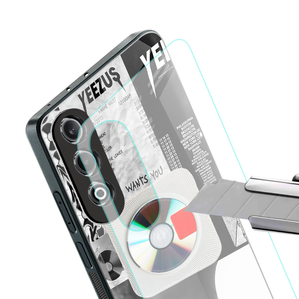 yeezus back phone cover | glass case for oneplus nord ce 4