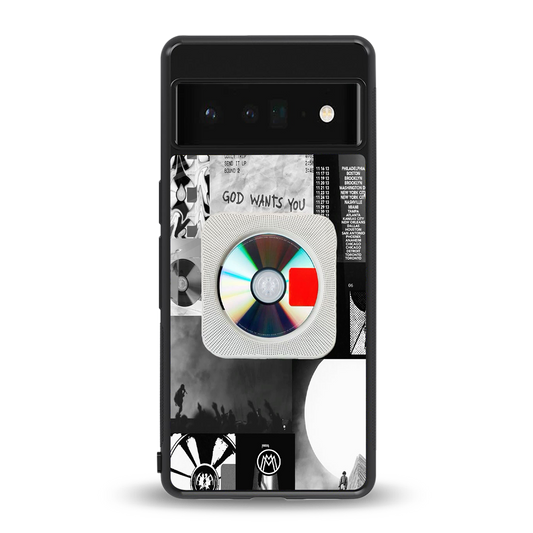 yeezus back phone cover | glass case for google pixel 6 pro