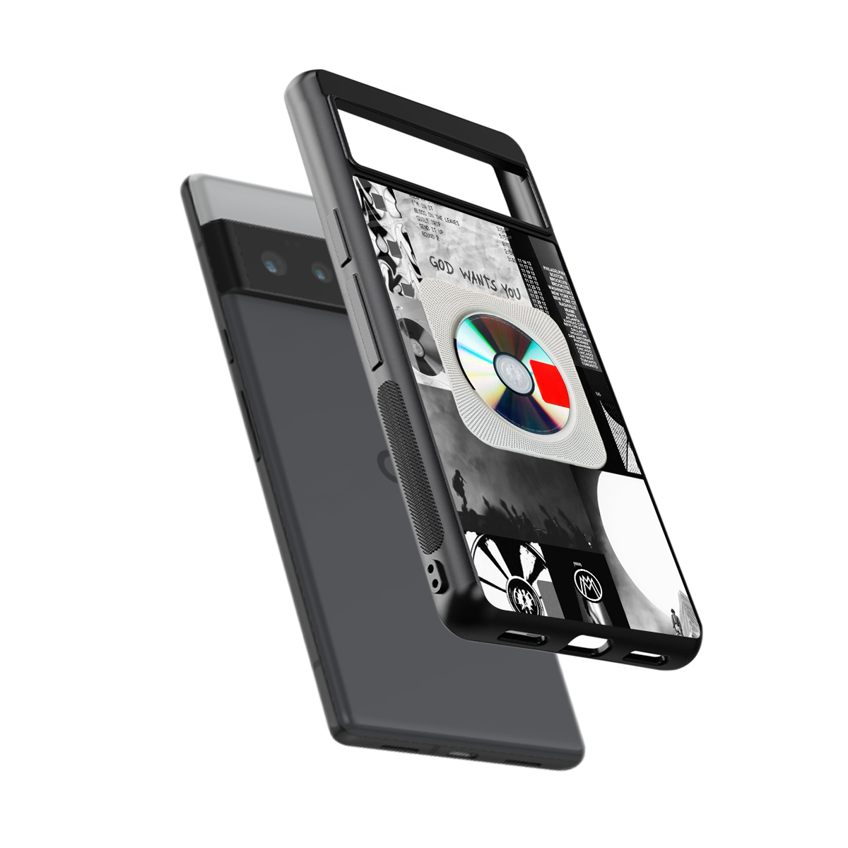 yeezus back phone cover | glass case for google pixel 6 pro
