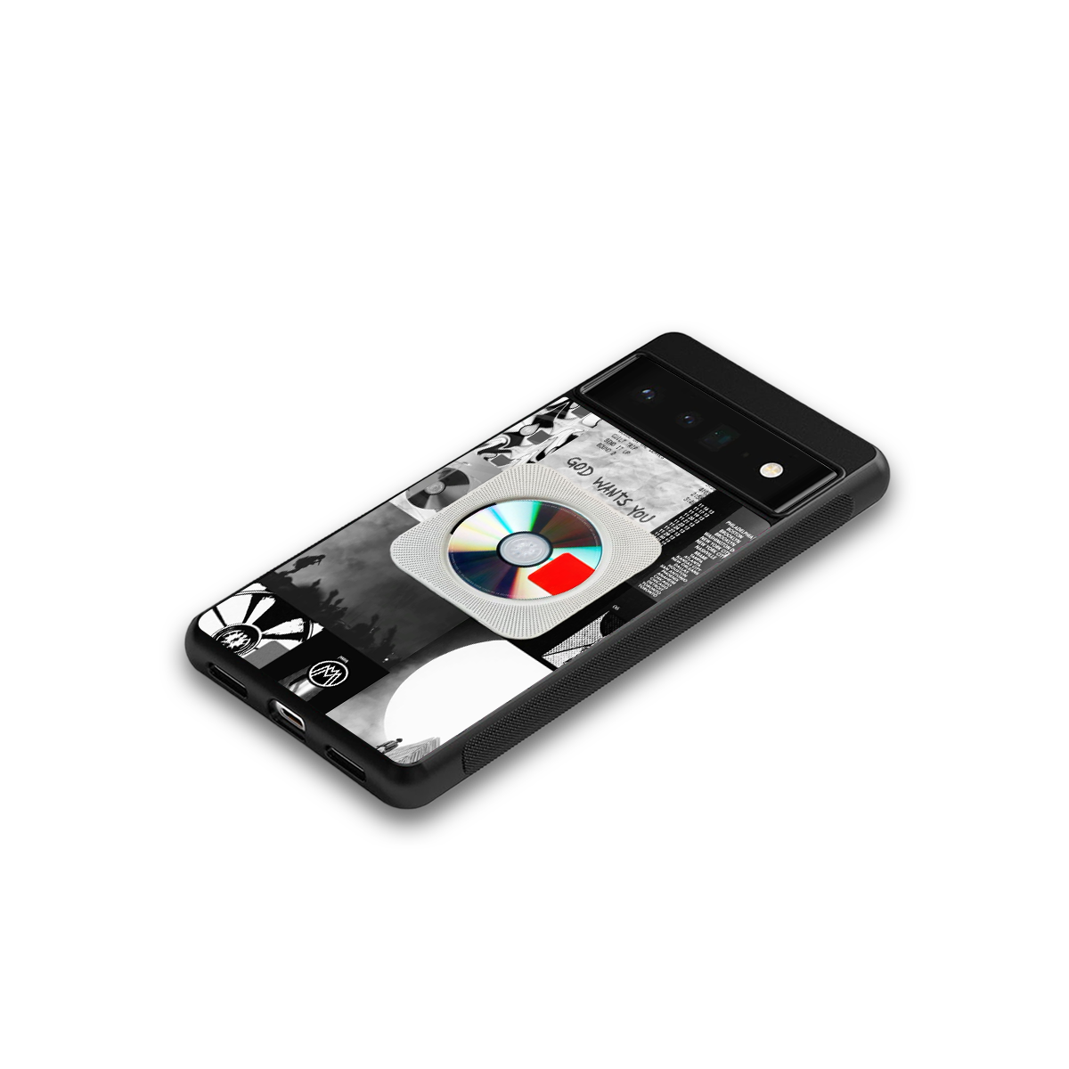 yeezus back phone cover | glass case for google pixel 6 pro