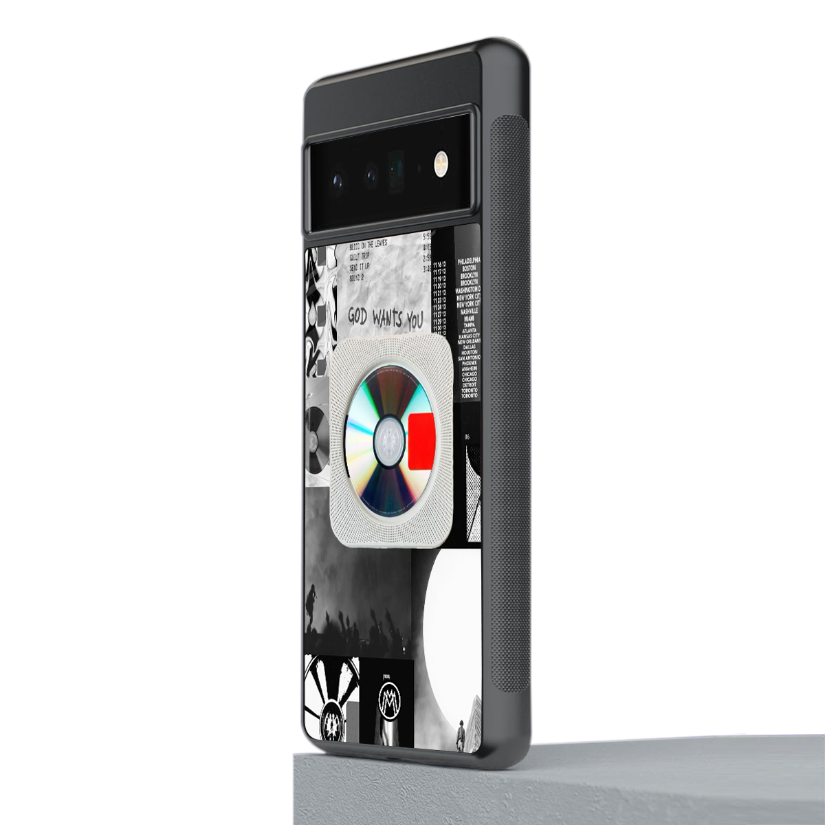 yeezus back phone cover | glass case for google pixel 6 pro