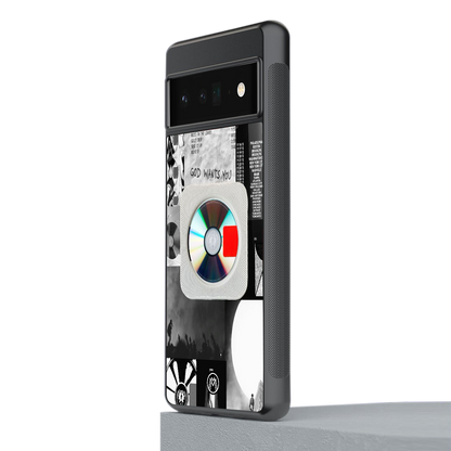 yeezus back phone cover | glass case for google pixel 6 pro