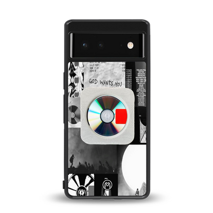 yeezus back phone cover | glass case for Google Pixel 6A
