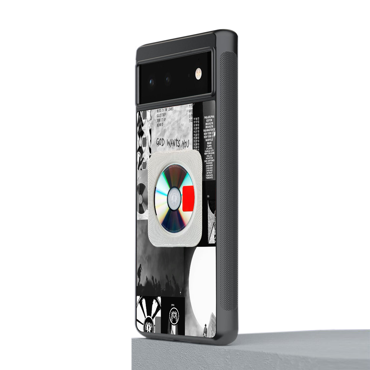 yeezus back phone cover | glass case for google pixel 6