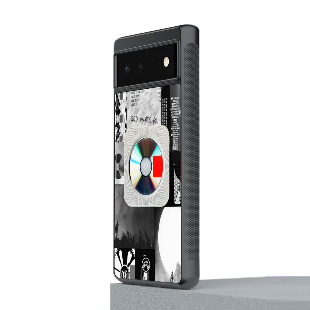 yeezus back phone cover | glass case for Google Pixel 6A