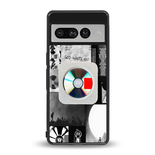 yeezus back phone cover | glass case for google pixel 7 pro