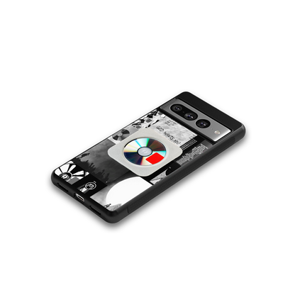 yeezus back phone cover | glass case for google pixel 7 pro
