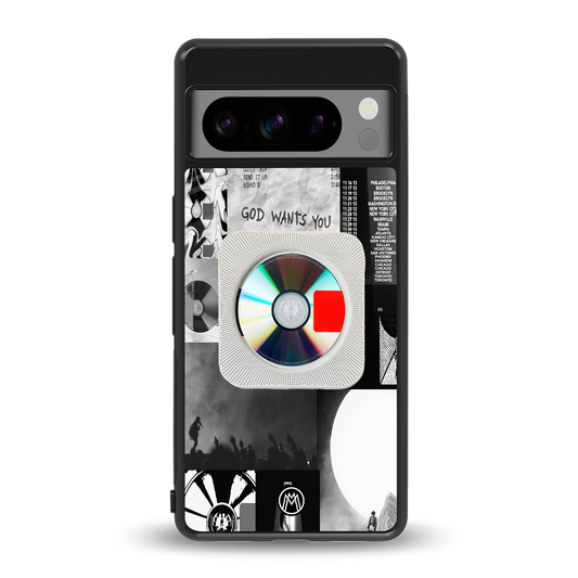 yeezus back phone cover | glass case for google pixel 8 pro