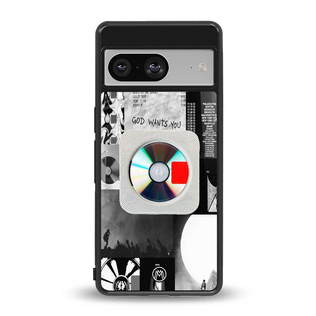 yeezus back phone cover | glass case for Google Pixel 8