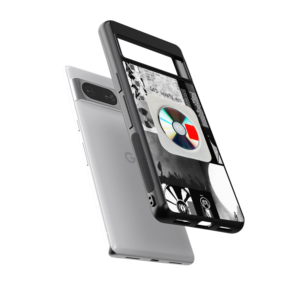 yeezus back phone cover | glass case for Google Pixel 8