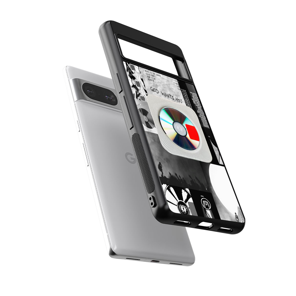 yeezus back phone cover | glass case for Google Pixel 8