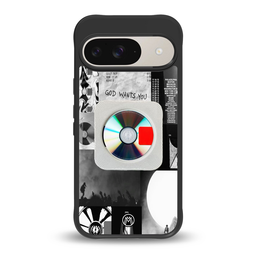 yeezus back phone cover | glass case for google pixel 9