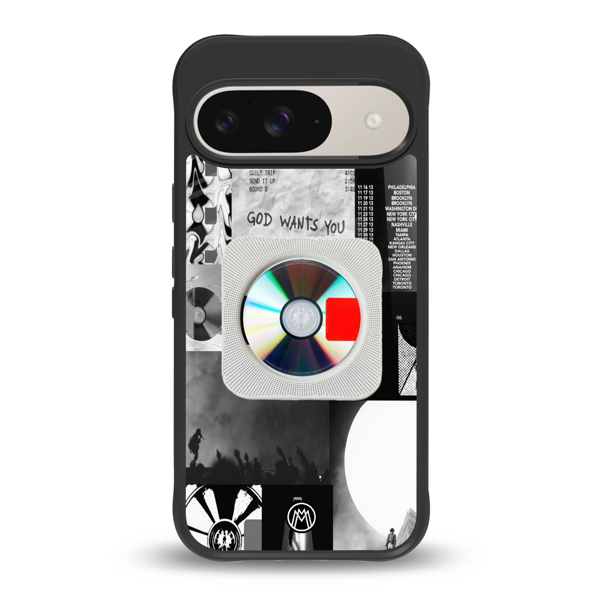 yeezus back phone cover | glass case for google pixel 9