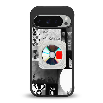 yeezus back phone cover | glass case for google pixel 9 pro xl