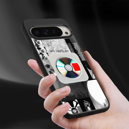 yeezus back phone cover | glass case for google pixel 9 pro xl