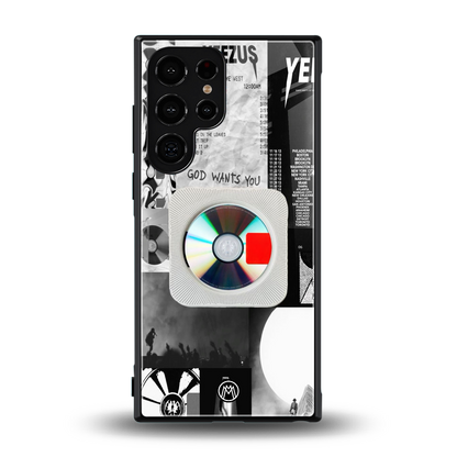 yeezus back phone cover | glass case for samsung galaxy s24 ultra