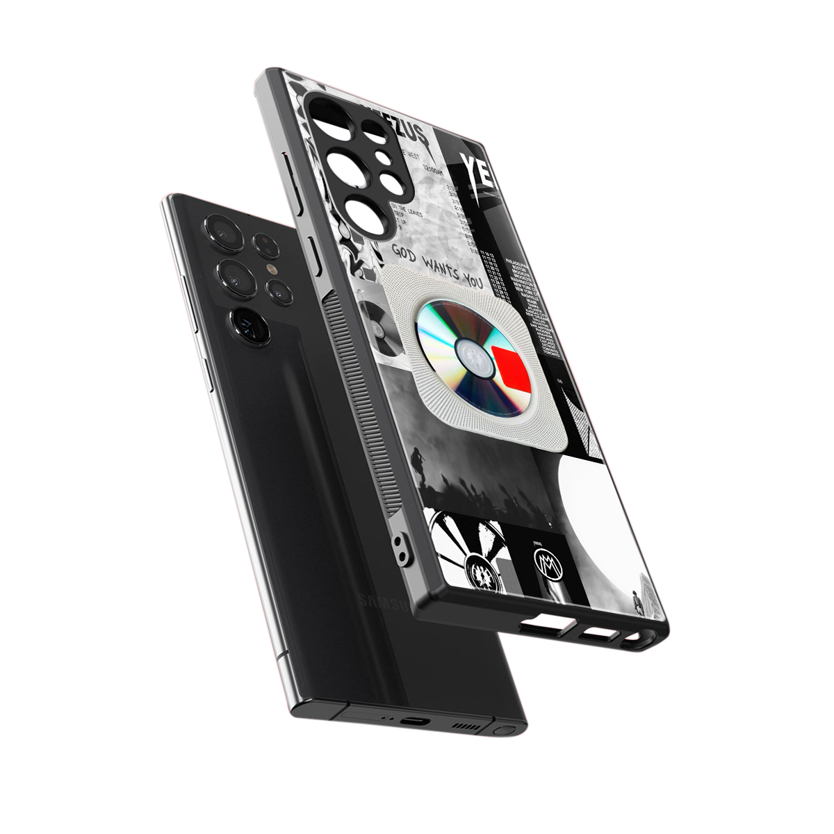 yeezus back phone cover | glass case for samsung galaxy s24 ultra