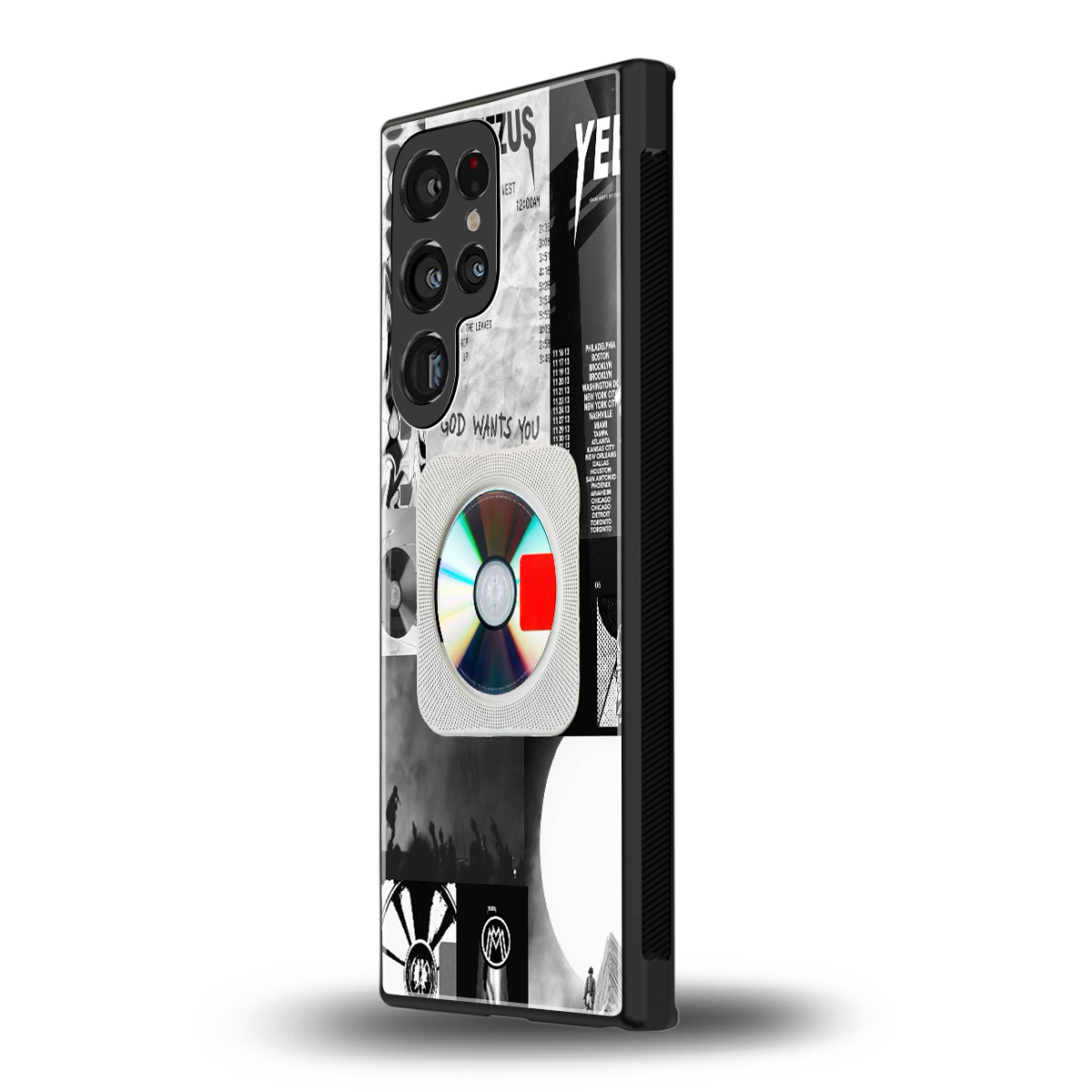 yeezus back phone cover | glass case for samsung galaxy s24 ultra