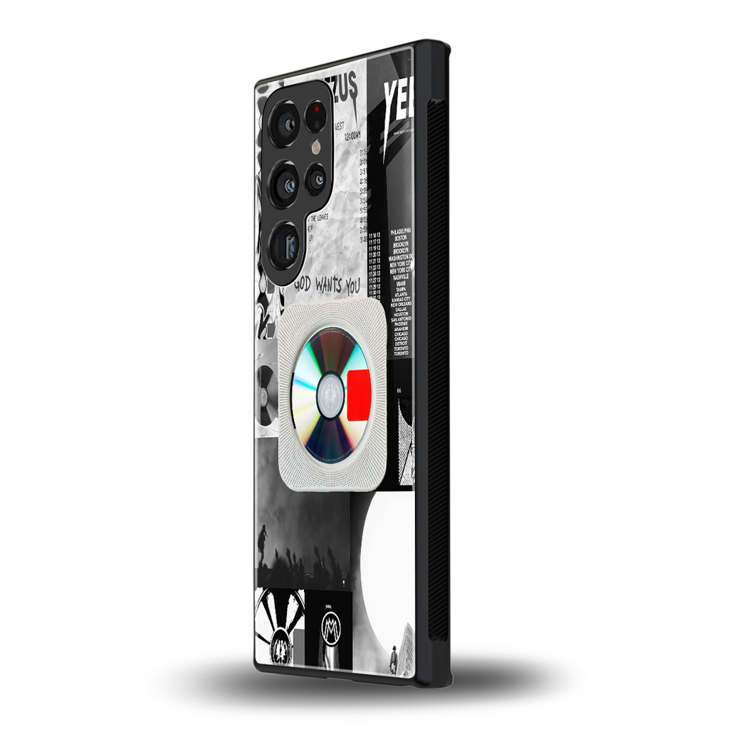 yeezus back phone cover | glass case for samsung galaxy s23 ultra