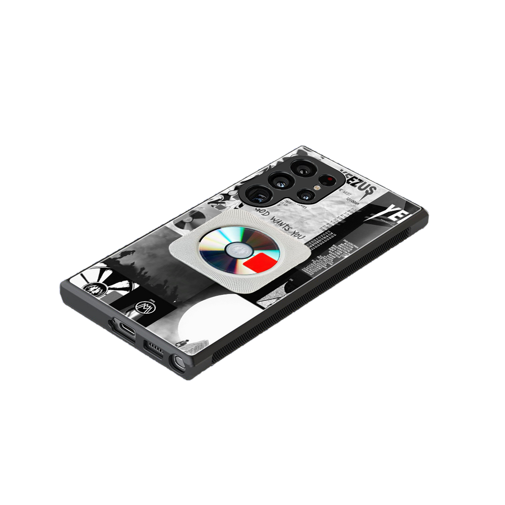 yeezus back phone cover | glass case for samsung galaxy s23 ultra