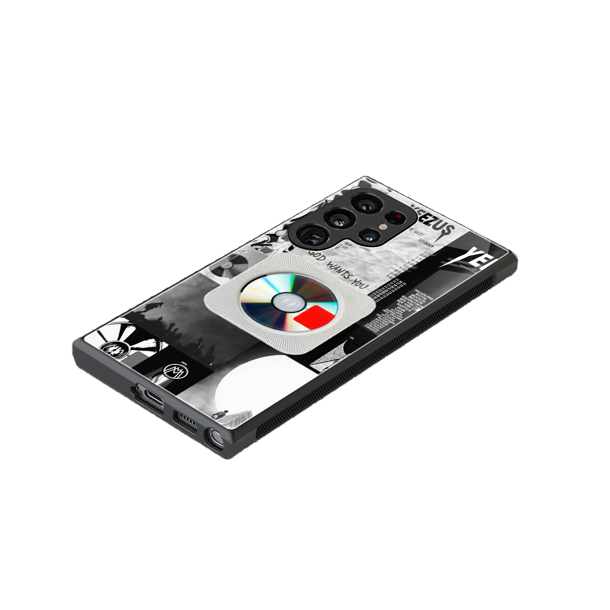 yeezus back phone cover | glass case for samsung galaxy s23 ultra