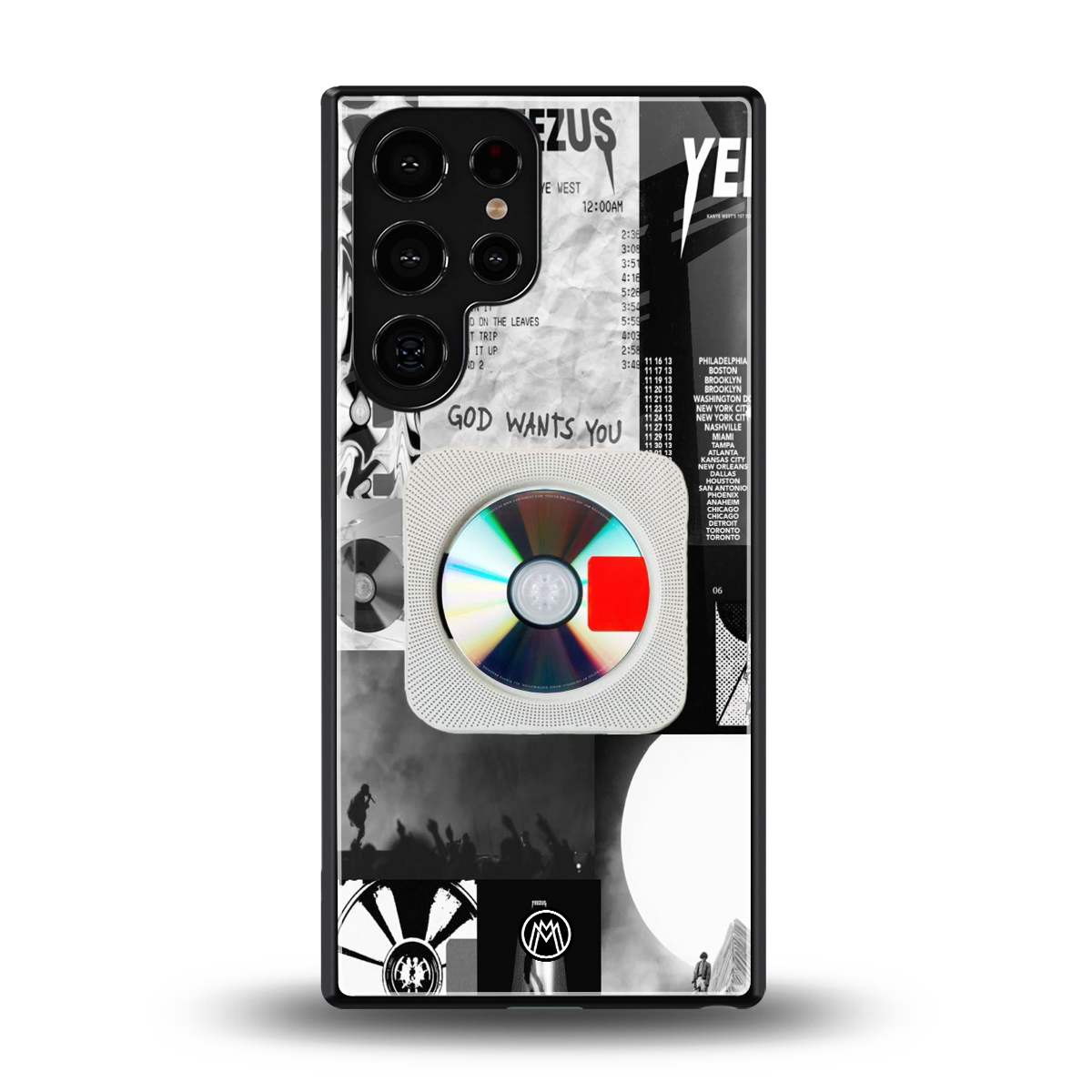 yeezus back phone cover | glass case for samsung galaxy s25 ultra