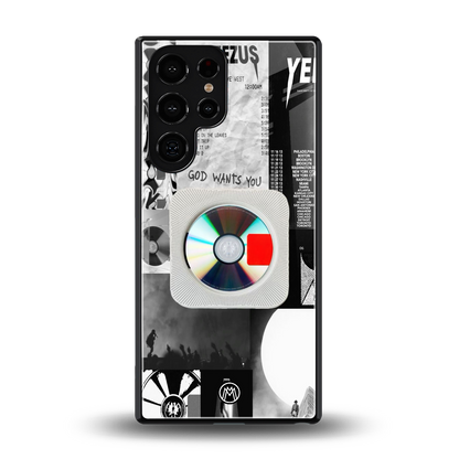 yeezus back phone cover | glass case for samsung galaxy s25 ultra