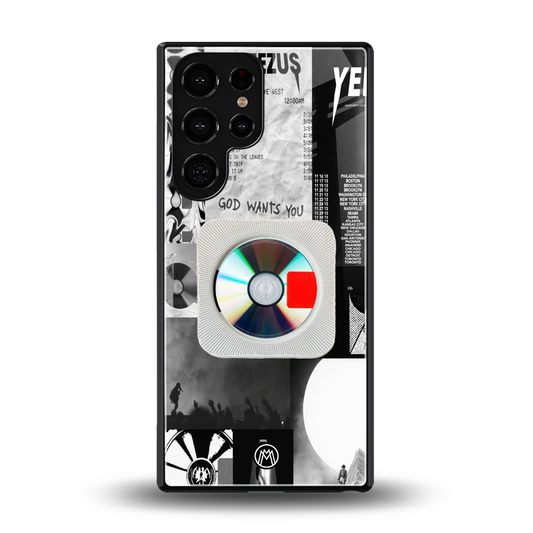 yeezus back phone cover | glass case for samsung galaxy s25 ultra
