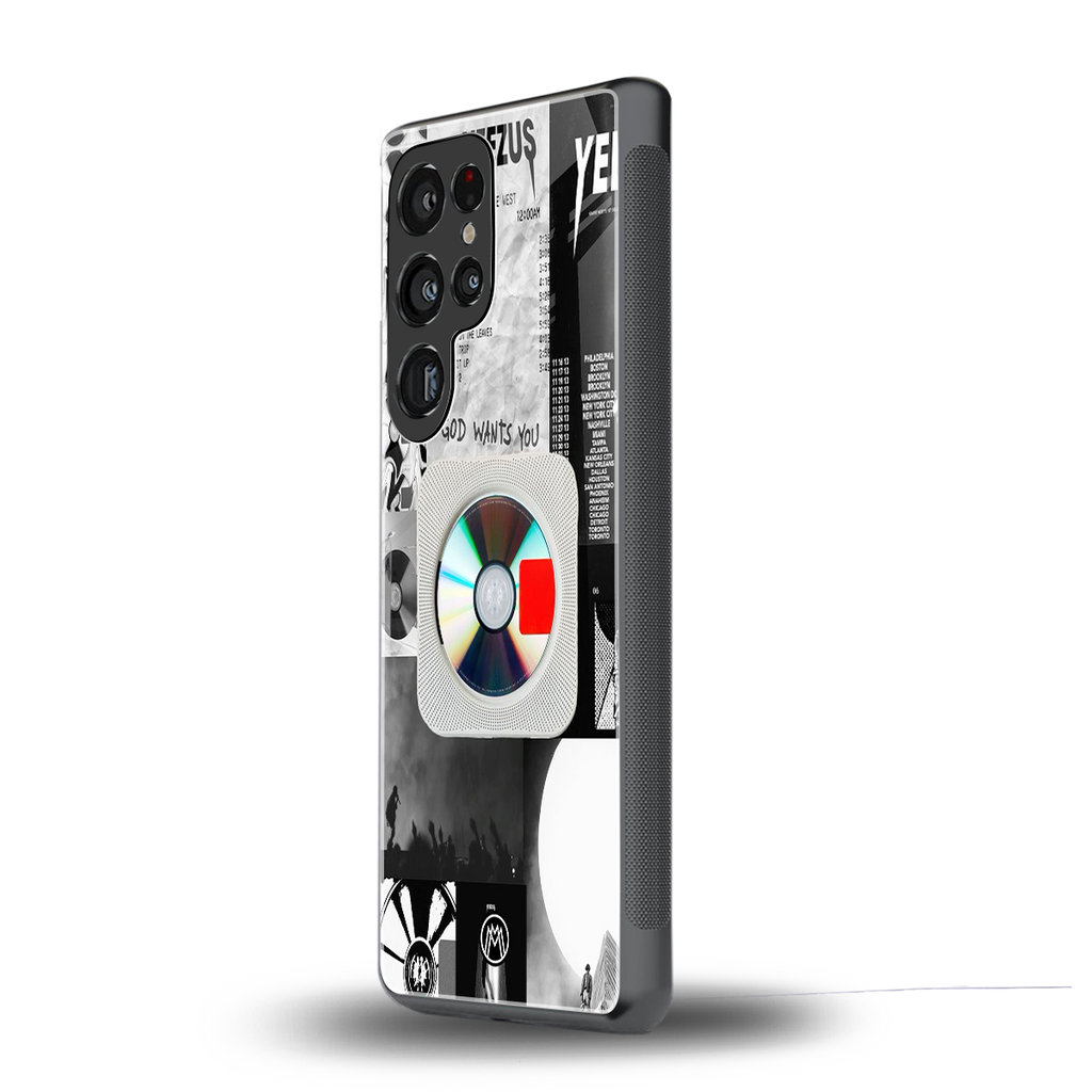 yeezus back phone cover | glass case for samsung galaxy s25 ultra